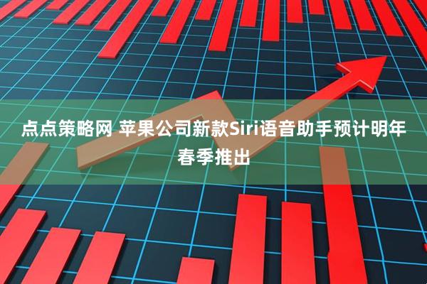 点点策略网 苹果公司新款Siri语音助手预计明年春季推出