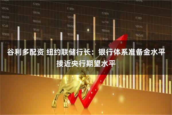 谷利多配资 纽约联储行长：银行体系准备金水平接近央行期望水平